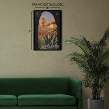 Load image into Gallery viewer, Digitally Restored and Enhanced 1920 Palermo Sicily Italy Mediterranean Travel Poster - European Tourism Art - Archival Reproduction