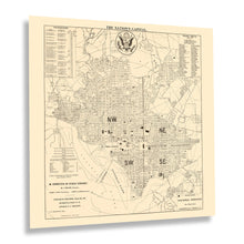 Load image into Gallery viewer, Digitally Restored and Enhanced 1905 The Nation's Capital Map Poster - Vintage Map of Washington DC Poster - Historic Washington DC Wall Art Print Map