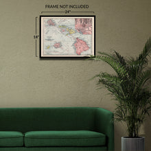 Load image into Gallery viewer, Digitally Restored and Enhanced 1912 Map of Hawaii Poster Print - Vintage Hawaii Island Map - Old Hawaii Wall Map Poster - History Map of Hawaii Wall Art