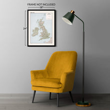 Load image into Gallery viewer, Digitally Restored and Enhanced 1961 British Isles Map Poster - Vintage Map of British Isles Terrain & Transportation - Old Map of British Isles Wall Art