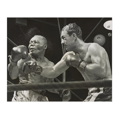 Digitally Restored and Enhanced 1952 Rocky Marciano Photo Print - Vintage Photo of Rocky Marciano Knocking Out Jersey Joe Walcott - Rocky Marciano Poster