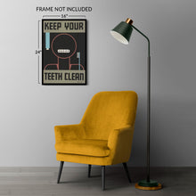 Load image into Gallery viewer, Digitally Restored and Enhanced 1936 Rochester New York Keep Your Teeth Clean WPA Federal Art Project Health Poster - Depression Era Art Deco - Archival Reproduction