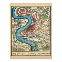 Load image into Gallery viewer, Digitally Restored and Enhanced 1863 Vicksburg Mississippi Civil War Map - Confederate Battlefield Campaign - Military History Cartography - Archival Reproduction