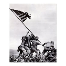 Load image into Gallery viewer, Digitally Restored and Enhanced 1945 United States Marine Corps Raising the Flag on Iwo Jima Photo Print - Vintage Photo of Flag Raising on Iwo Jima Poster
