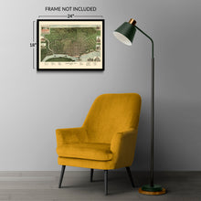 Cargar imagen en el visor de la galería, Digitally Restored and Enhanced 1889 Paducah Kentucky Map Poster - Bird's Eye View of Paducah KY Map - Vintage Map of Kentucky Poster Wall Art Print