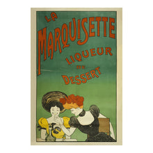 Load image into Gallery viewer, Digitally Restored and Enhanced 1903 La Marquisette Liqueur French Advertising Poster - Art Nouveau Era - Belle Epoque Art - Archival Reproduction