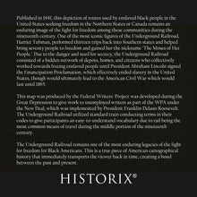 Load image into Gallery viewer, Digitally Restored and Enhanced 1941 Underground Railroad Map of the United States - Vintage Underground Railroad Map of United States Wall Art Poster