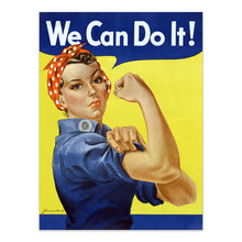 Load image into Gallery viewer, Digitally Restored and Enhanced 1943 Rosie The Riveter Poster Matte Print - Vintage We Can Do It! Rosie The Riveter World War II History Wall Art Poster