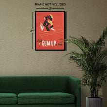 Cargar imagen en el visor de la galería, Digitally Restored and Enhanced 1936 Chicago Don't Gum Up a Book WPA Federal Art Project Library Poster - Depression Era Art Deco - Archival Reproduction