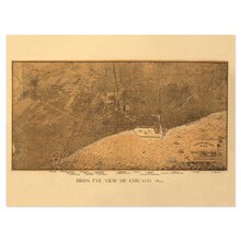 Load image into Gallery viewer, Digitally Restored and Enhanced 1892 Bird's Eye View of Chicago Illinois Map - Vintage Aerial Cartography - Victorian Era City Panorama - Archival Reproduction