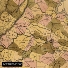 Load image into Gallery viewer, Digitally Restored and Enhanced 1848 Virginia Map Print - Vintage Map of Virginia State USA - Old Map of The Internal Improvements of Virginia Poster
