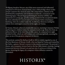 Cargar imagen en el visor de la galería, Digitally Restored and Enhanced 1819 Wolfgang Amadeus Mozart Photo Print - Vintage Portrait of Classical Music Composer Wolfgang Amadeus Mozart Poster