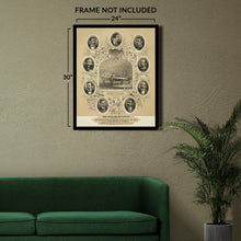 Cargar imagen en el visor de la galería, Digitally Restored and Enhanced 1875 The Billiard Monarchs Photo Print - Vintage Photo of The Billiard Monarchs Wall Art Poster