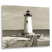 Cargar imagen en el visor de la galería, Digitally Restored and Enhanced 1953 Edgartown Light Photo Print - Vintage Photo of Edgartown Harbor Light at Martha's Vineyard Island Poster