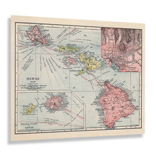 Load image into Gallery viewer, Digitally Restored and Enhanced 1912 Map of Hawaii Poster Print - Vintage Hawaii Island Map - Old Hawaii Wall Map Poster - History Map of Hawaii Wall Art