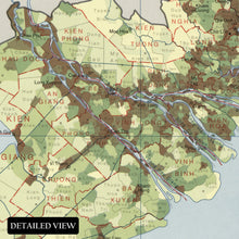 Load image into Gallery viewer, Digitally Restored and Enhanced 1973 South Vietnam Map Poster - Vintage Map of South Vietnam Population & Administrative Divisions - Old Vietnam Wall Map