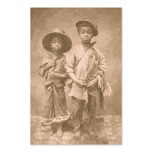 Cargar imagen en el visor de la galería, Digitally Restored and Enhanced 1860 Two African American Boys Photo Print - Vintage Photo Two Enslaved African American Boys