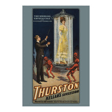 Load image into Gallery viewer, Digitally Restored and Enhanced 1908 Kellar Magician Poster - Whirling Crystal Case Vanishing Illusion - Vaudeville Theater - Archival Print