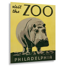 Cargar imagen en el visor de la galería, Digitally Restored and Enhanced1936 Philadelphia Zoo Poster - WPA Federal Art Project - Depression Era Graphic Design - Archival Print