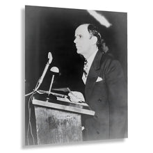 Cargar imagen en el visor de la galería, Digitally Restored and Enhanced 1950 William Branham Photo Print - Old Photo of WIlliam Branham Preaching at Sam Houston Coliseum - William Branham Poster