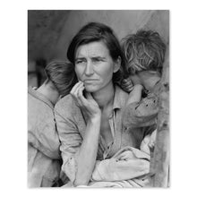 Load image into Gallery viewer, Digitally Restored and Enhanced 1936 Florence Owens Thompson Photo Print - Old Photo of Florence Owens Thompson Migrant Mother Print Wall Art Poster