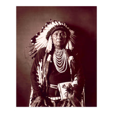 Load image into Gallery viewer, Digitally Restored and Enhanced 1900 Chief Joseph Photo Print - Old Photo of Hin-Mah-Too-Yah-Lat-Kekt Nez Perce Chief in Traditional Dress Wall Art Poster
