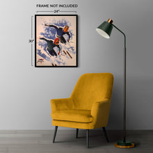Load image into Gallery viewer, Digitally Restored and Enhanced 1947 Ski Fashion Advertising Poster - Mid-Century Winter Sportswear - Vintage Recreation Art - Archival Reproduction