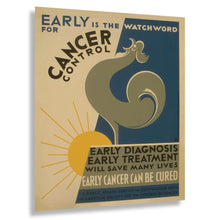 Load image into Gallery viewer, Digitally Restored and Enhanced 1938 New York Cancer Control Public Health WPA Federal Art Project Poster - Depression Era Art Deco - Archival Reproduction
