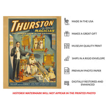 Load image into Gallery viewer, Digitally Restored and Enhanced 1914 Thurston Magician Poster - Wonder Show of the Universe - Vaudeville Golden Age Theater - Archival Print