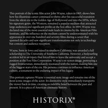 Load image into Gallery viewer, Digitally Restored and Enhanced 1965 John Wayne Photo Print - Vintage Portrait Photo of The Duke John Wayne Wall Art - Old Photo of Actor John Wayne Poster