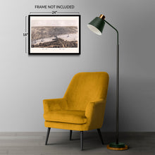 Load image into Gallery viewer, Digitally Restored and Enhanced 1867 Peoria Illinois Map Poster - Old Bird's Eye View Map of Peoria Illinois Poster - Vintage Peoria IL Wall Art Print