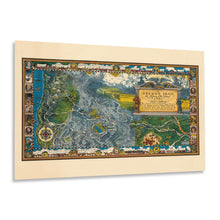 Load image into Gallery viewer, Digitally Restored and Enhanced 1932 Oregon Trail Map Poster - Vintage Map of The Oregon Trail Wall Art Print - Oregon Trail History Map