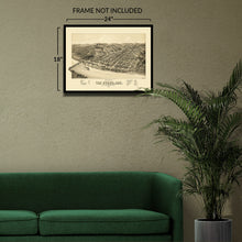Load image into Gallery viewer, Digitally Restored and Enhanced 1888 Van Buren Arkansas Map Poster - Vintage Perspective Map of Van Buren City Crawford County Arkansas Wall Art Print