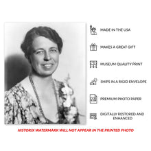Cargar imagen en el visor de la galería, Digitally Restored and Enhanced 1933 First Lady Eleanor Roosevelt Portrait Photo - Vintage Photo of United States First Lady Eleanor Roosevelt Poster Print