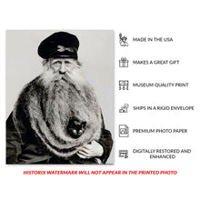 Cargar imagen en el visor de la galería, Digitally Restored and Enhanced 1890 Louis Coulon Photo Print - Vintage Photo of Louis Coulon de Villiers - Old Photo of Metallurgist Louis Coulon Poster