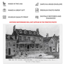 Load image into Gallery viewer, Digitally Restored and Enhanced 1904 The Old Tun Tavern Photo Print - Vintage Photo of The Old Tun Tavern Brewery in Philadelphia Poster