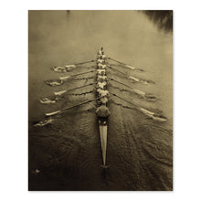 Load image into Gallery viewer, Digitally Restored and Enhanced 1910 Cambridge University Rowing Club Photo Print - Vintage Photo of University of Cambridge Rowing Team Poster Wall Art