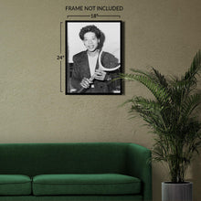 Cargar imagen en el visor de la galería, Digitally Restored and Enhanced 1956 Althea Gibson Photo Print - Vintage Portrait Photo of Tennis Player Althea Gibson Poster Holding Tennis Racquet