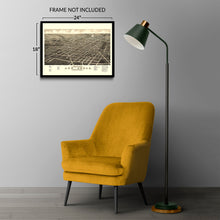 Load image into Gallery viewer, Digitally Restored and Enhanced 1880 Ann Arbor Michigan Map Poster - Old Panoramic View of Ann Arbor City Washtenaw County Michigan Wall Art Print