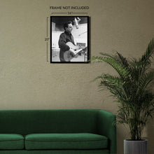 Cargar imagen en el visor de la galería, Digitally Restored and Enhanced 1965 Johnny Cash Photo Print - Vintage Photo of Johnny Cash Poster Playing His Guitar - Old Photo of Johnny Cash Wall Art