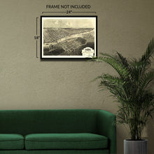 Load image into Gallery viewer, Digitally Restored and Enhanced 1887 Bay City Michigan Map Print - Old Map of Bay City Portsmouth Wenona and Salzburg Bay County Michigan Wall Art Poster