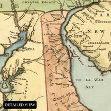 Cargar imagen en el visor de la galería, Digitally Restored and Enhanced 1757 Virginia and Maryland Map Print - Vintage Map of Virginia & Maryland Poster - Carte de la Virginie et du Maryland