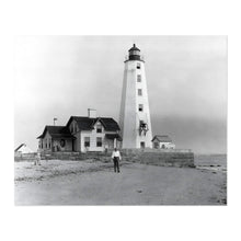 Load image into Gallery viewer, Digitally Restored and Enhanced 1940 Lynde Point Lighthouse Photo Print - Vintage Photo of Lynde Lighthouse Old Saybrook Town Connecticut Poster Wall Art