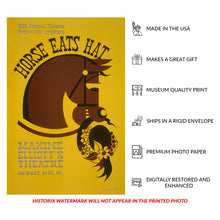Cargar imagen en el visor de la galería, Digitally Restored and Enhanced 1936 Horse Eats Hat New York WPA Federal Art Project Theatre Poster - Depression Era Art Deco - Archival Reproduction