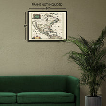 Cargar imagen en el visor de la galería, Digitally Restored and Enhanced 1652 North America Map Poster - Old Map Print of America Septentrionalis - Vintage Map of North America Wall Art Print