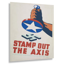 Cargar imagen en el visor de la galería, Digitally Restored and Enhanced 1941 Seattle Stamp Out the Axis WPA Federal Art Project World War II Poster - WWII Propaganda Art - Archival Reproduction