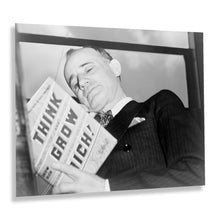 Load image into Gallery viewer, Digitally Restored and Enhanced 1937 Napoleon Hill Photo Print - Vintage Photo of Napoleon Hill Holding His Book Think and Grow Rich Wall Art Poster