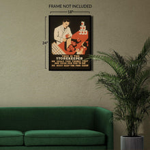 Cargar imagen en el visor de la galería, Digitally Restored and Enhanced 1936 New York City Storekeeper Food Safety Public Health WPA Federal Art Project Poster - Depression Era Art Deco - Archival Reproduction