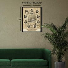 Cargar imagen en el visor de la galería, Digitally Restored and Enhanced 1875 The Billiard Monarchs Photo Print - Vintage Photo of The Billiard Monarchs Wall Art Poster