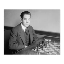 Cargar imagen en el visor de la galería, Digitally Restored and Enhanced 1915 Jose Raul Capablanca Photo Print - Vintage Photo of Cuban Chess Champion José Raúl Capablanca Wall Art Poster